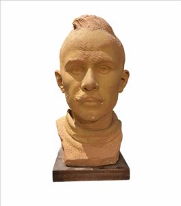 Busto in terracotta dipinta, primi del XX secolo. 